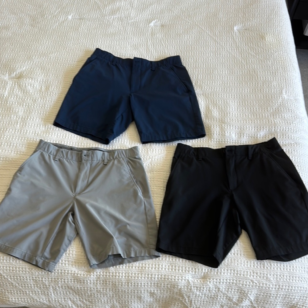 Under Armour Men's Flat Front Shorts - Navy, Gray, Black